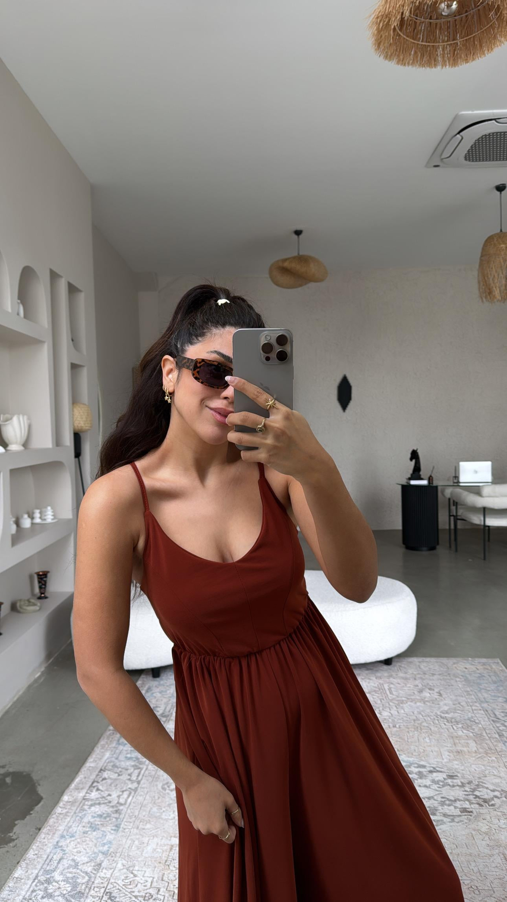 Kiremit Sırtı Çapraz Askılı Buzzy Tulum