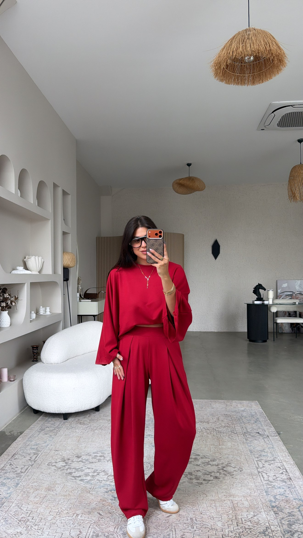 Kırmızı Ön Pile Detaylı Oys Model Takım