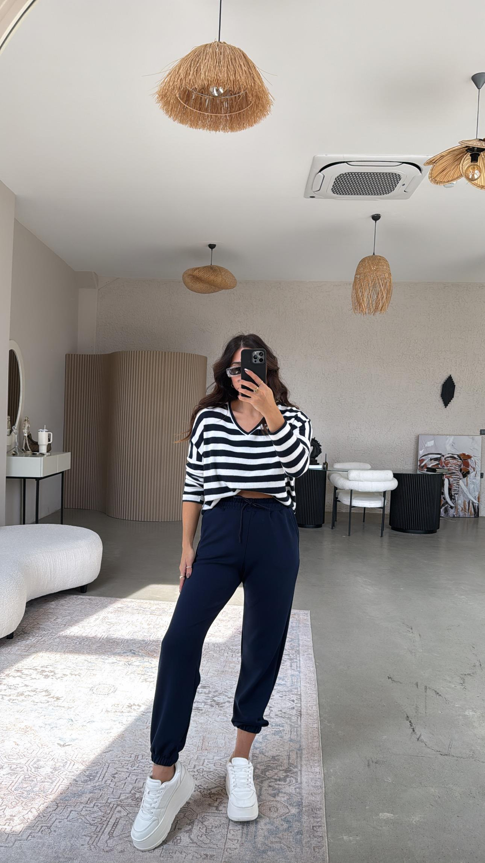 Lacivert Jogger Paça Lastik Eşofman