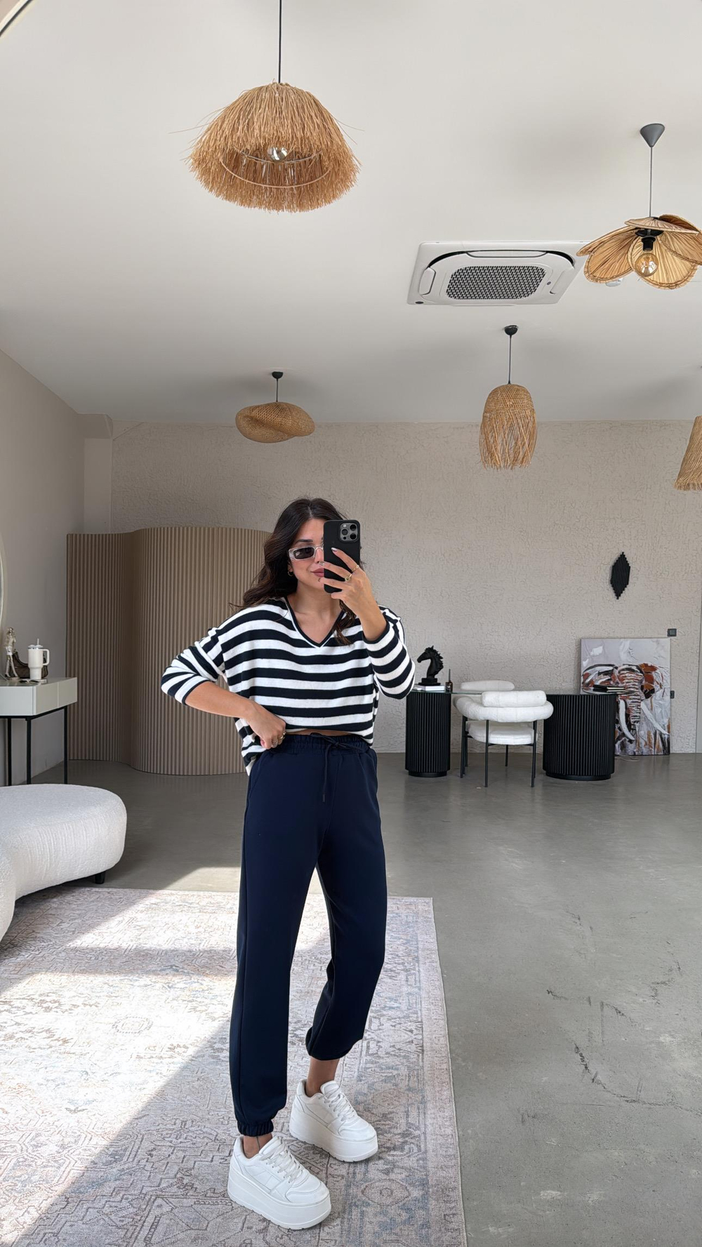 Lacivert Jogger Paça Lastik Eşofman