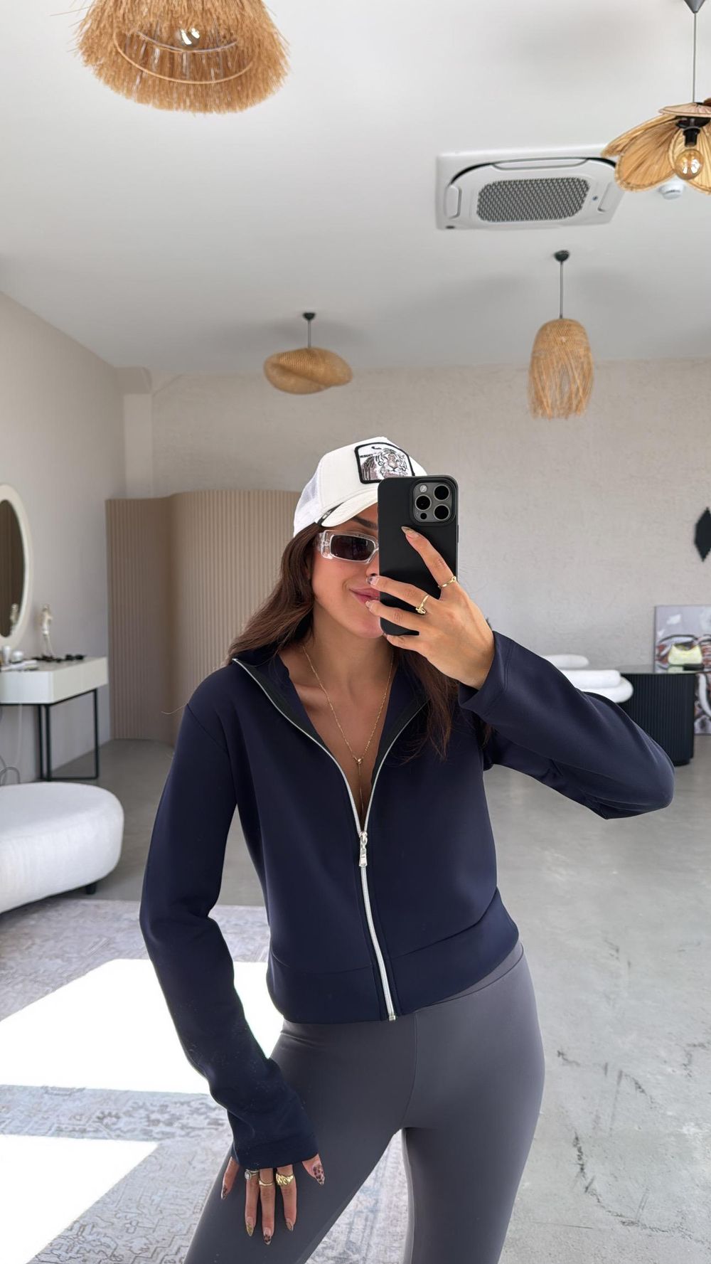 Lacivert Scuba Ceket