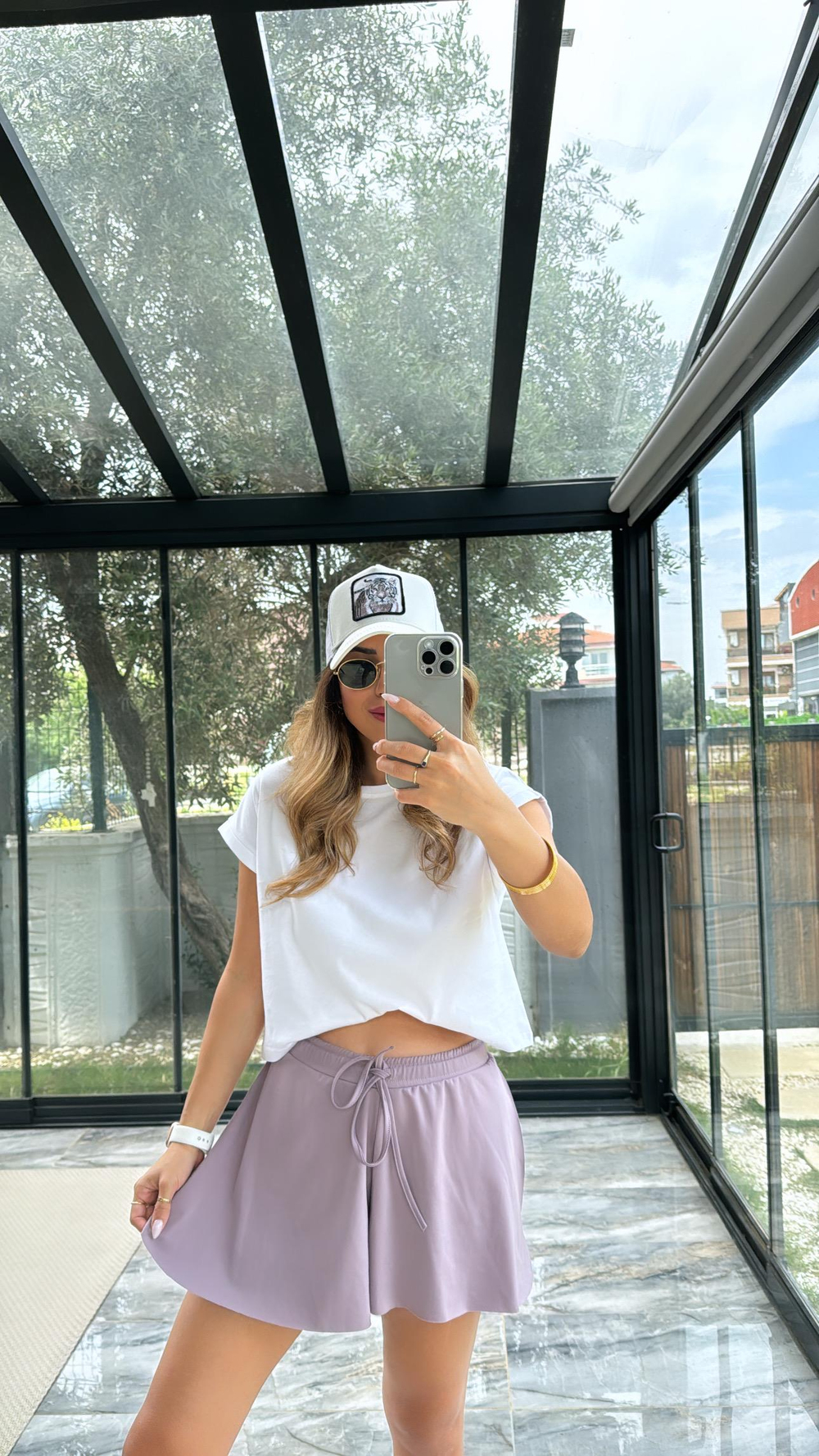 Lila Tenis Şort