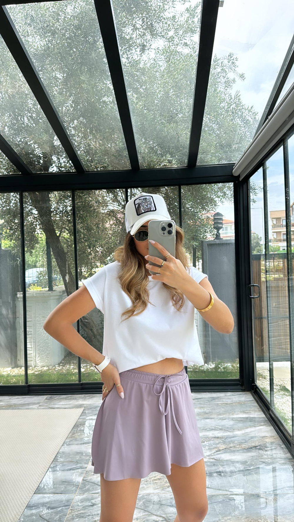 Lila Tenis Şort