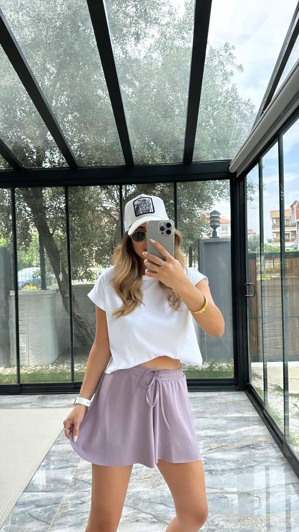 Lila Tenis Şort
