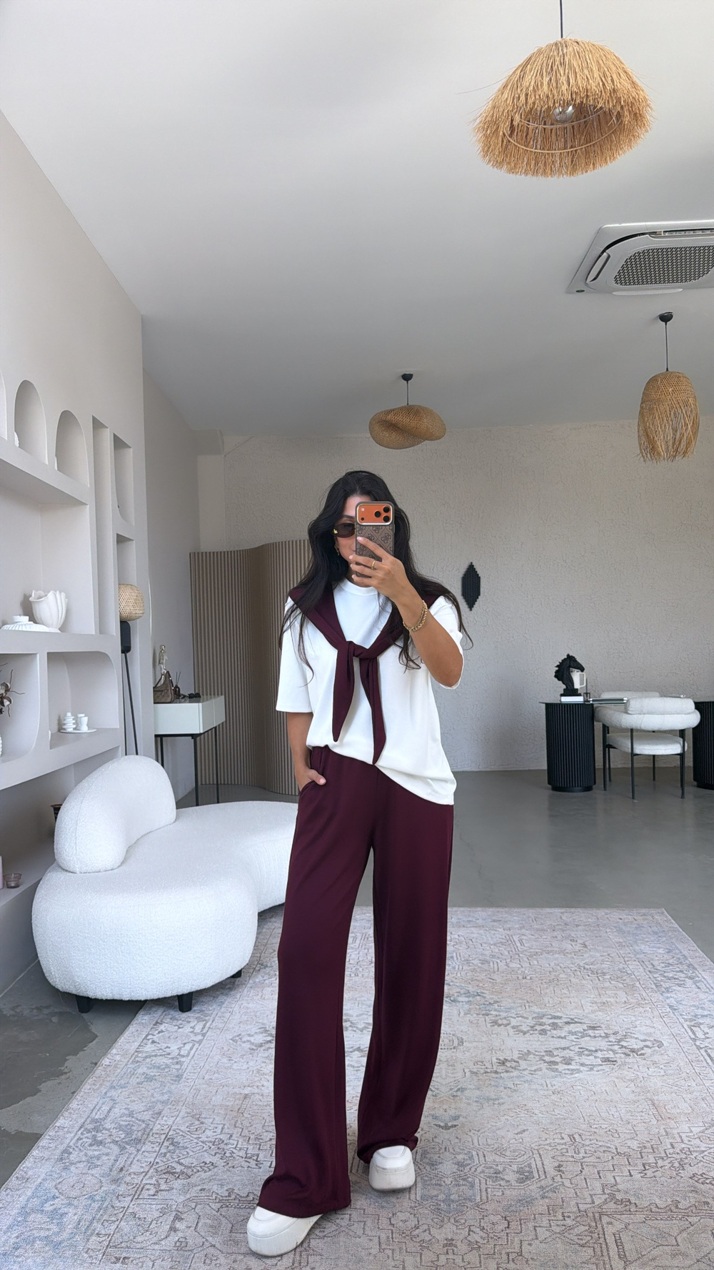 Mürdüm Fularlı Modal Takım