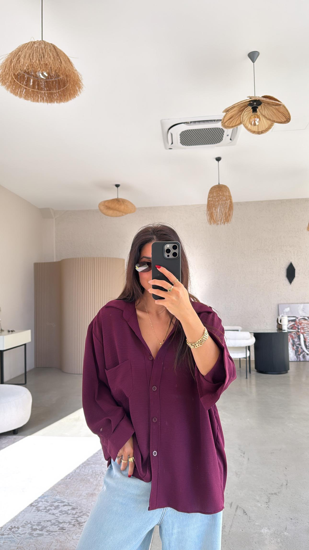 Mürdüm Tiril Gömlek