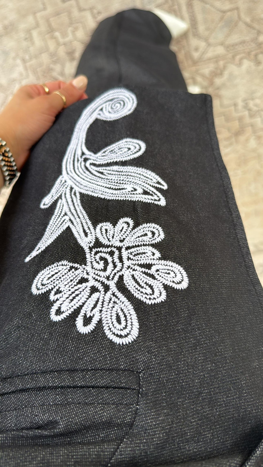 Nakışlı Premium Jean Takım