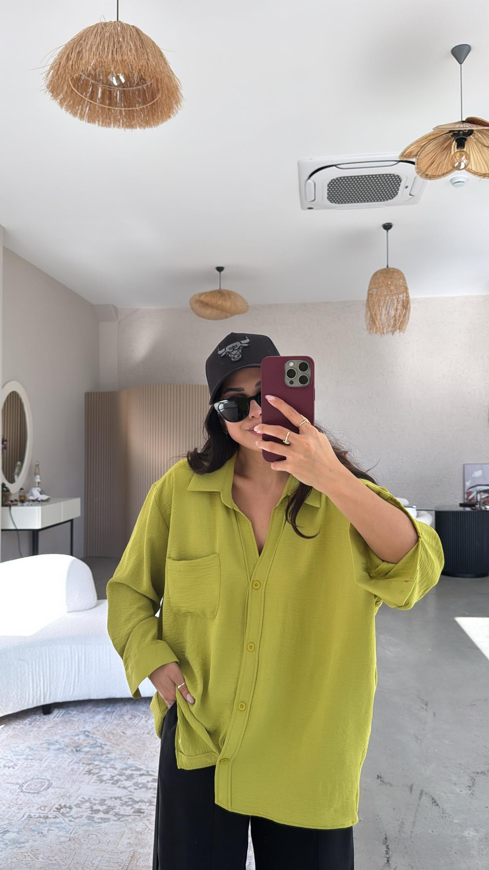 Olive Tiril Gömlek