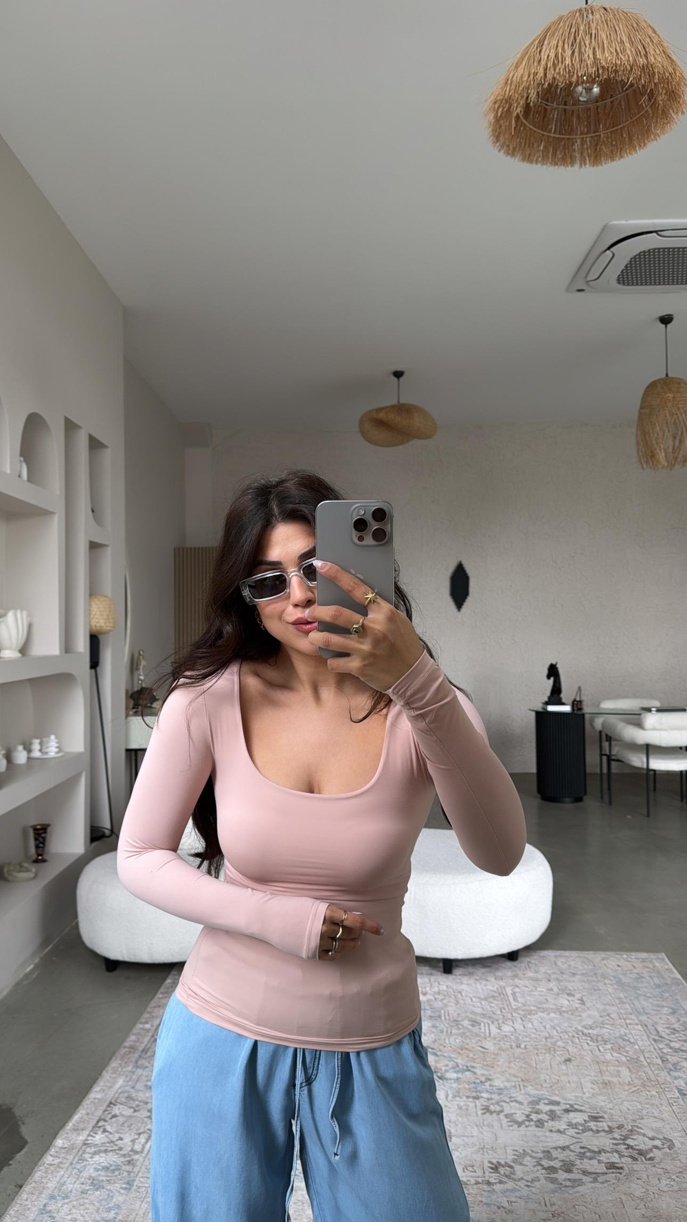 Pudra Kare Yaka Scuba Basic Bluz