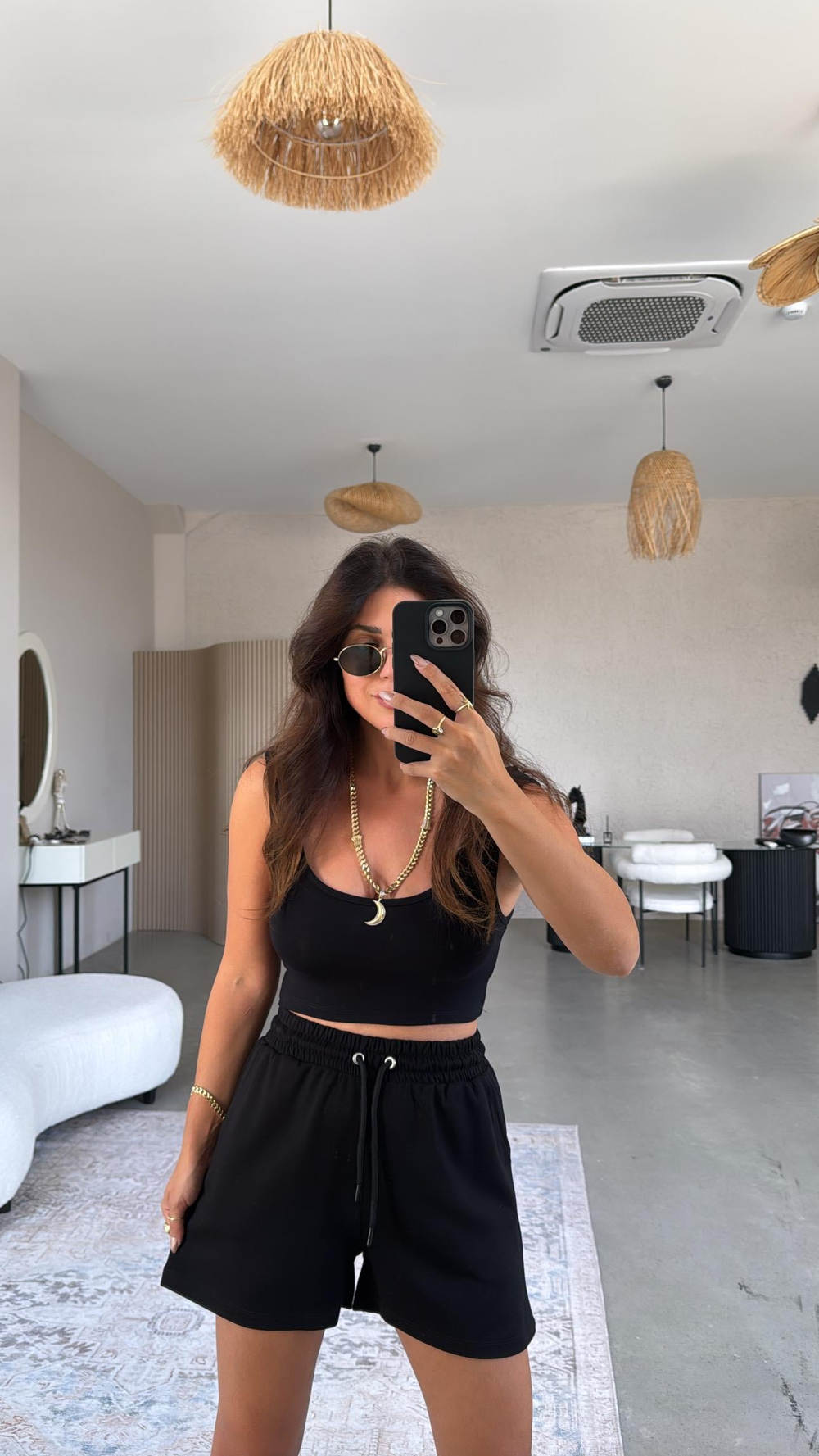 Siyah Basic Modal Şort