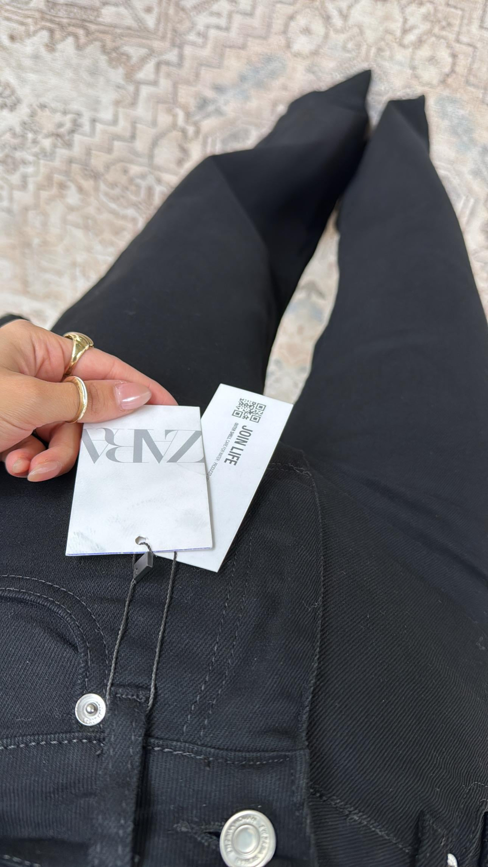 Siyah Bol Paça ZR Orjinal Jean