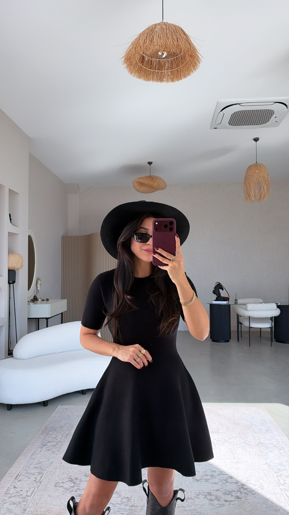 Siyah Dlv Premium Triko Çan Elbise