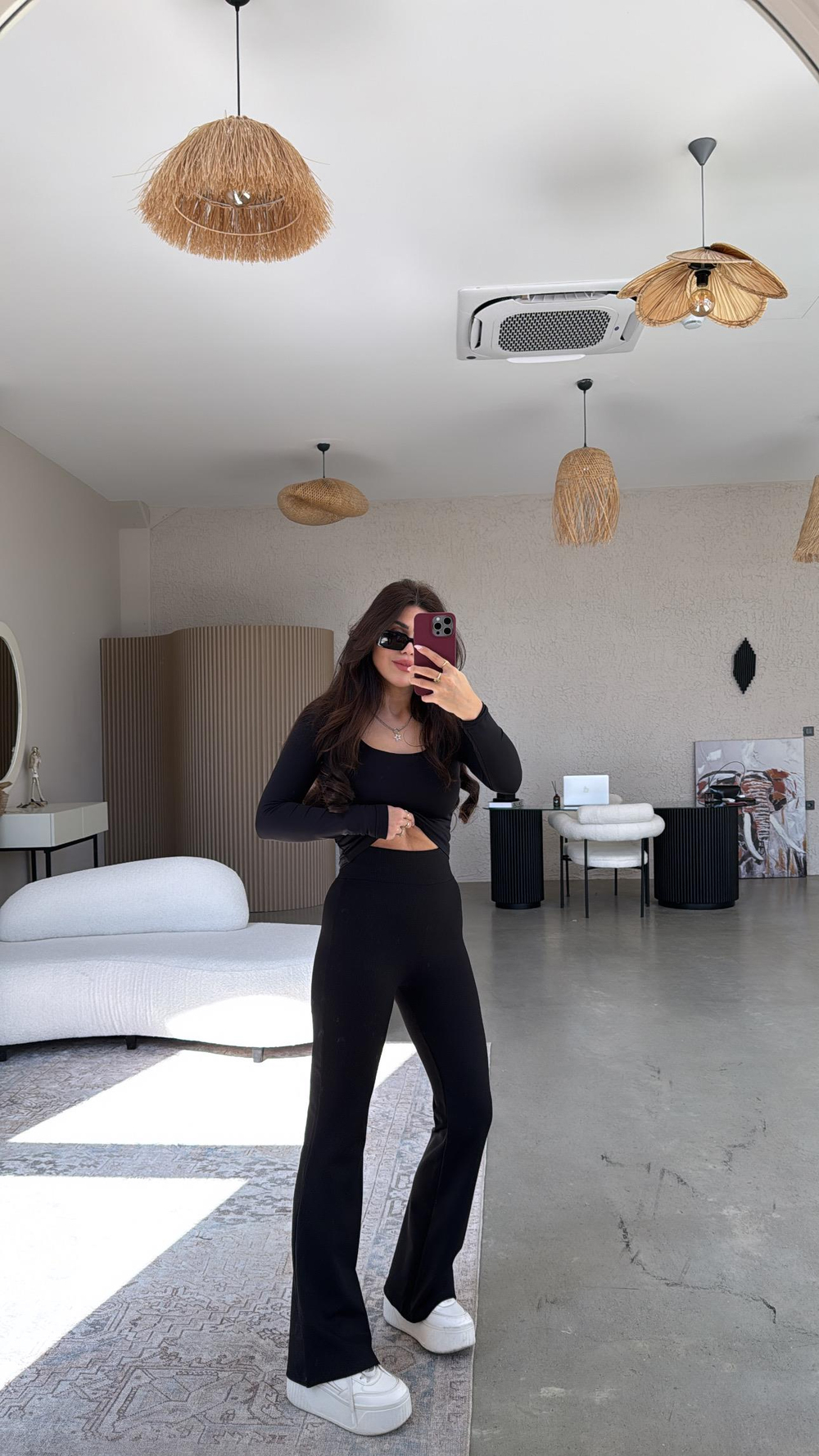 Siyah İspanyol Fit Gösteren Fitilli Tayt