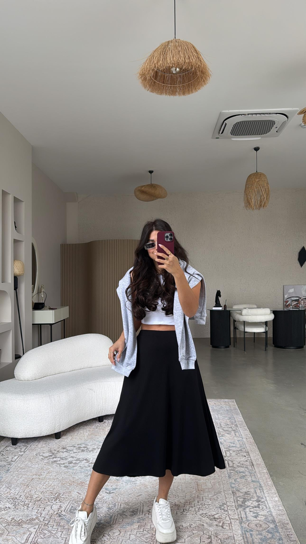 Siyah Kaşkorse Etek