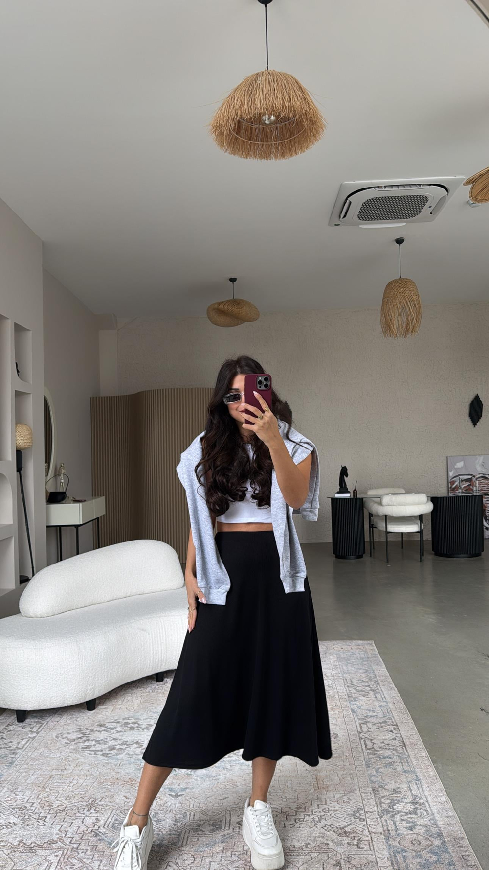 Siyah Kaşkorse Etek