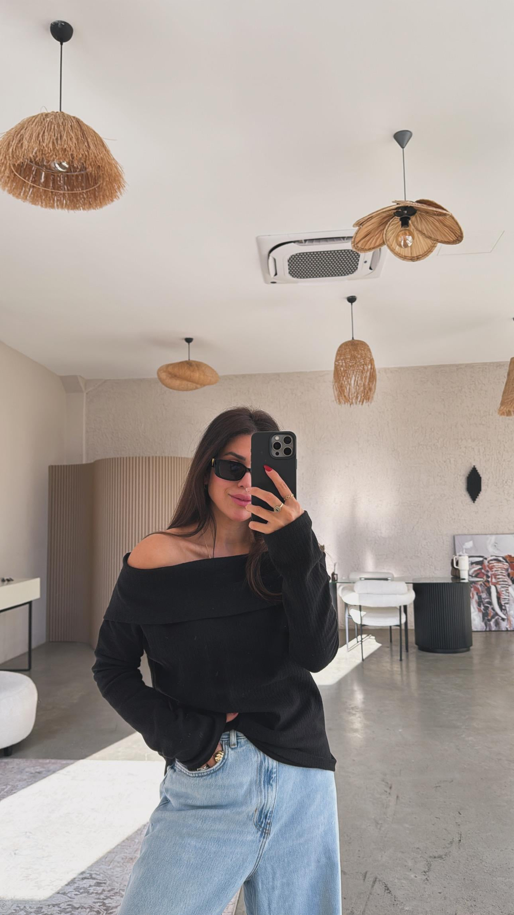 Siyah Madonna Basic Bluz