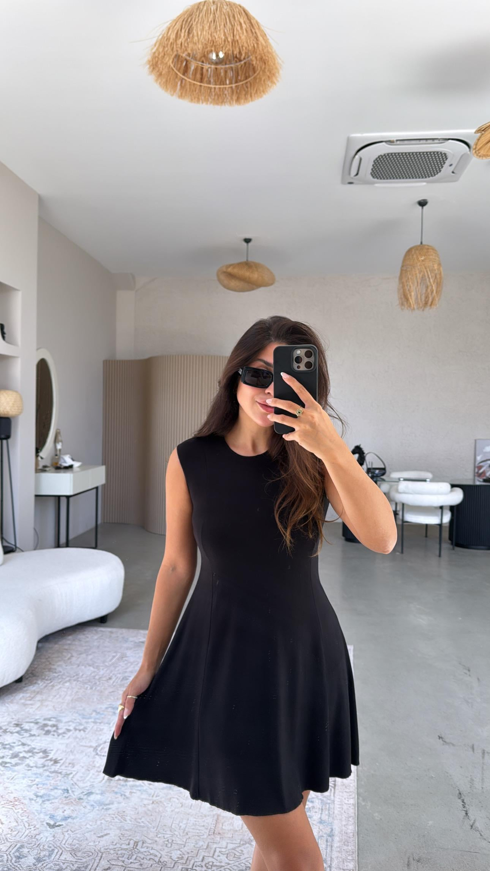 Siyah Modal Kiloş Basic Elbise