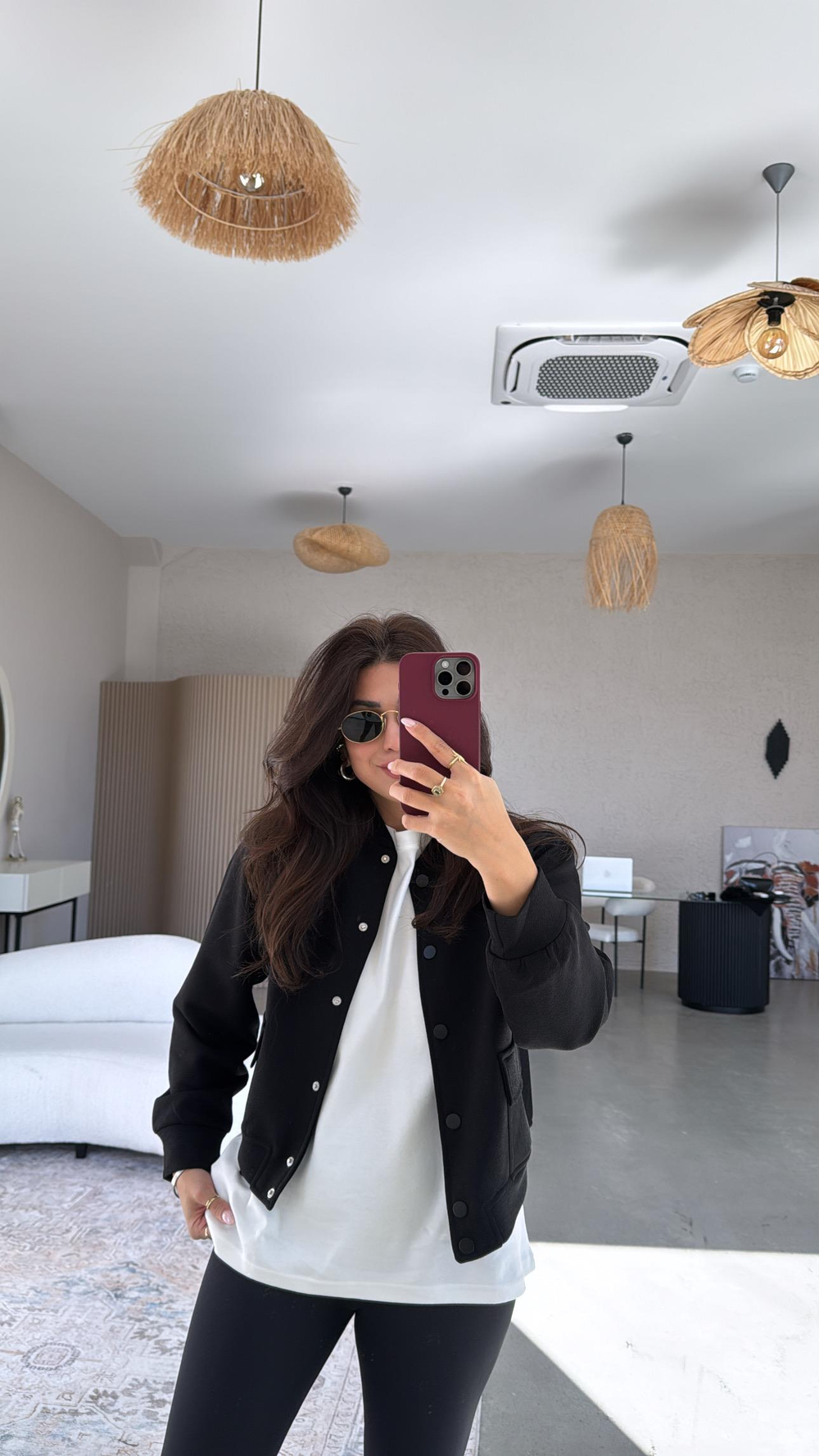 Siyah Muadil Bomber Ceket