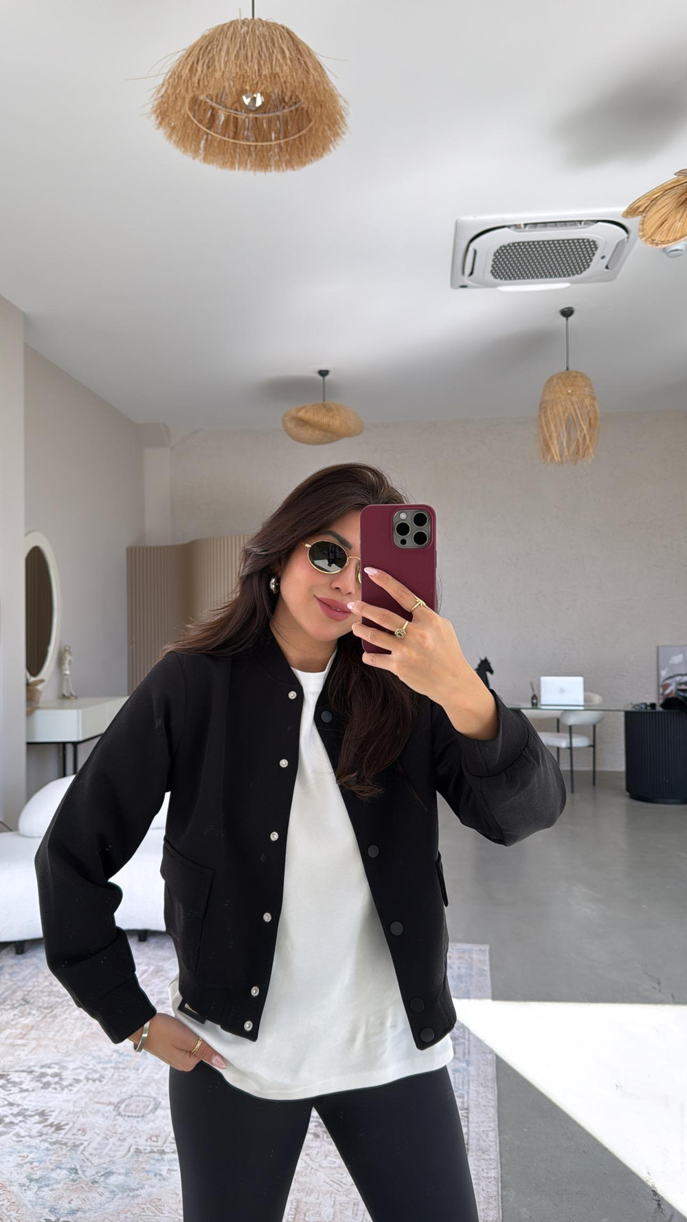 Siyah Muadil Bomber Ceket