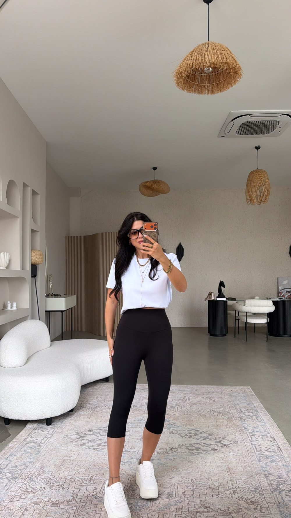 Siyah Oys Kapri Tayt