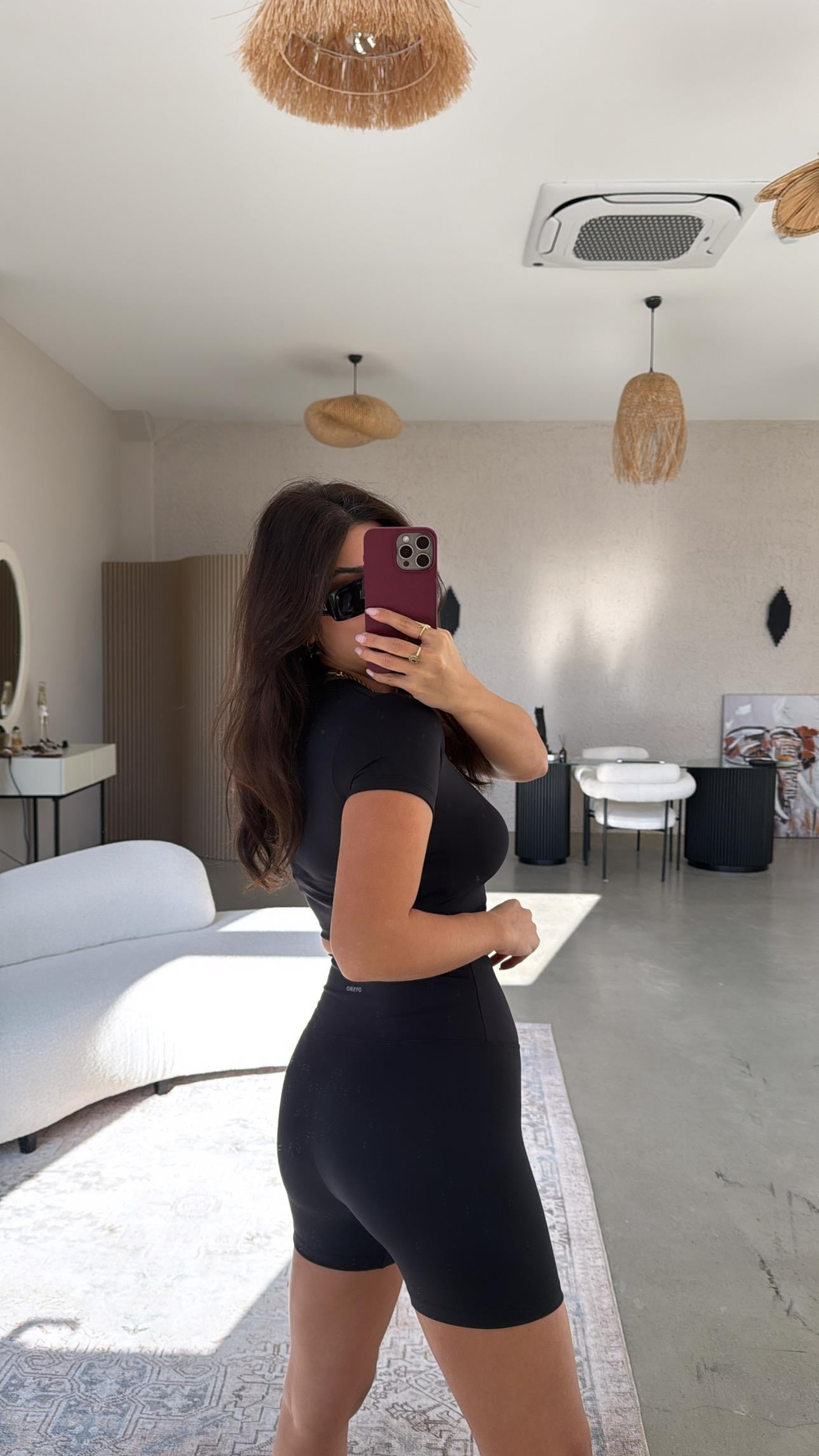 Siyah Oys Şortlu Takım