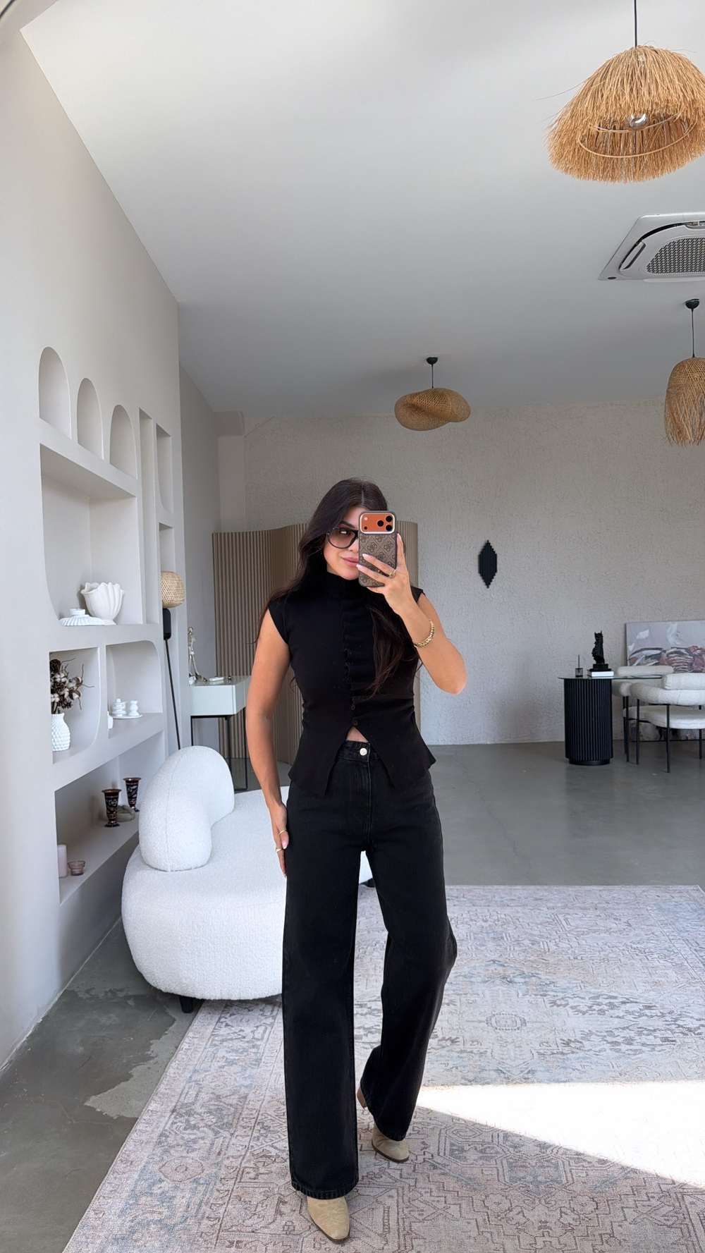 Siyah Straight Fit Jean