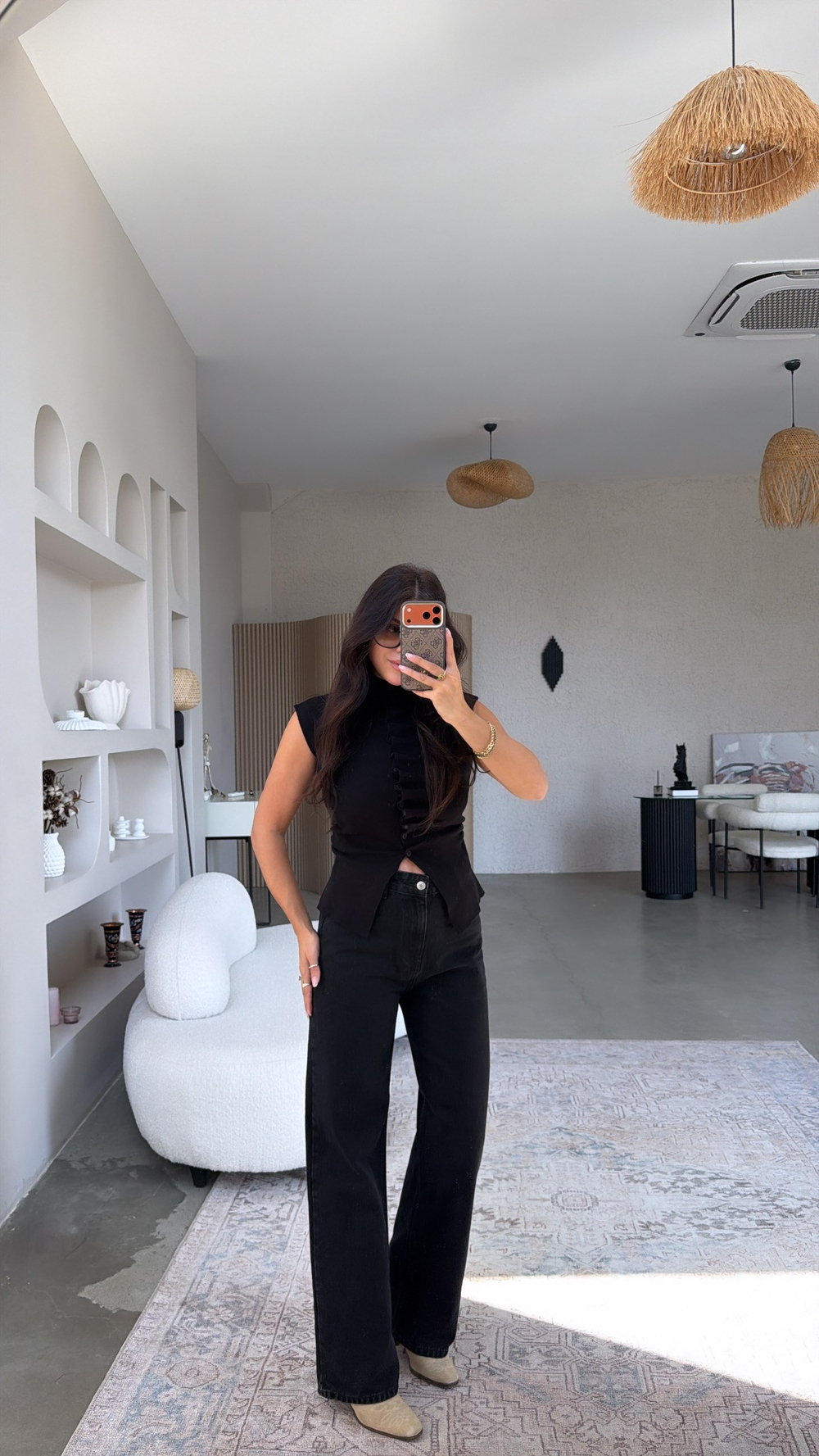Siyah Straight Fit Jean