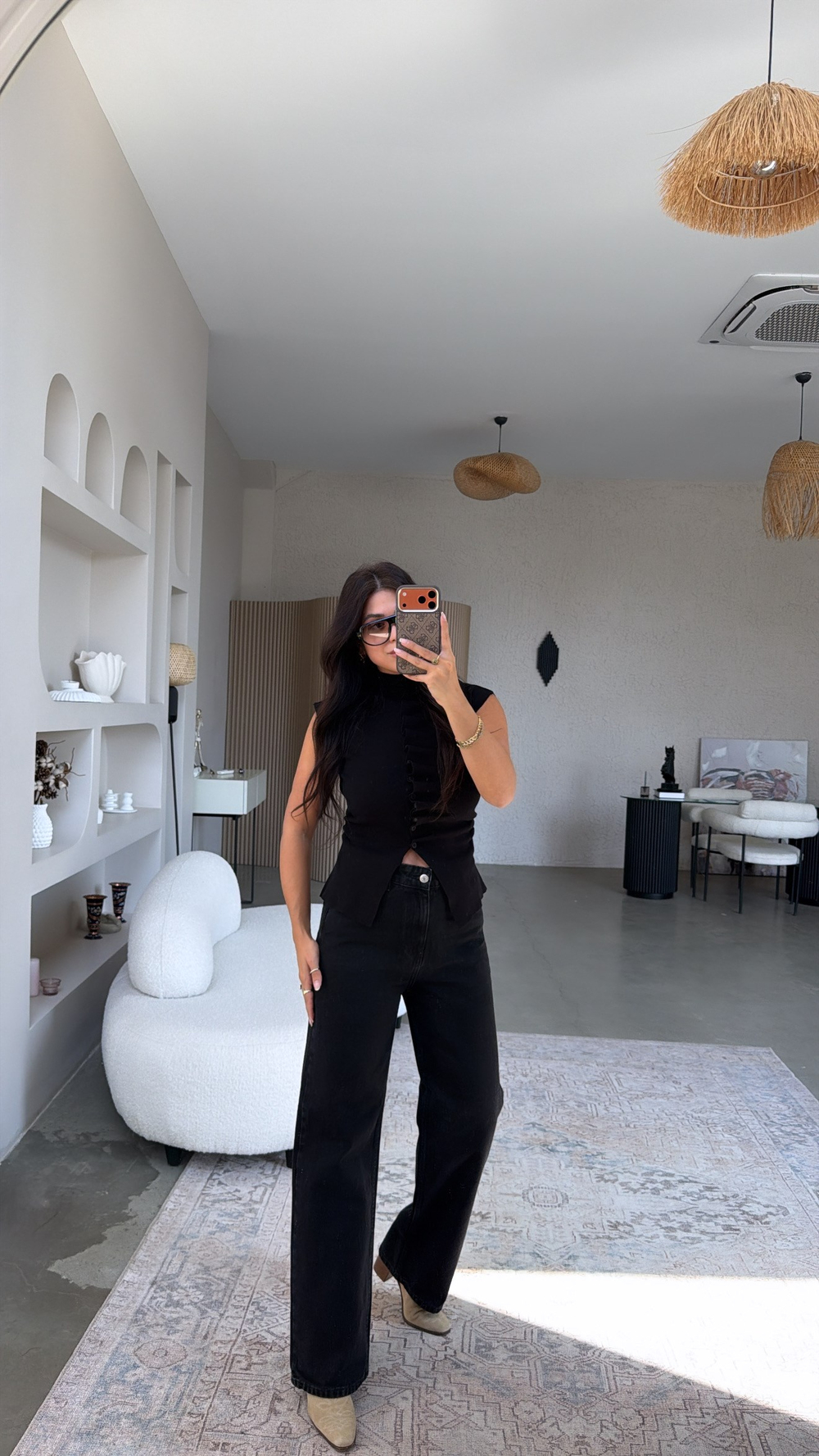 Siyah Straight Fit Jean