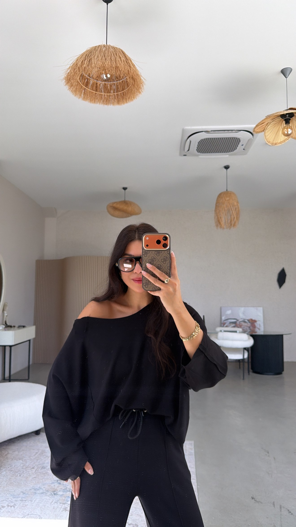 Siyah Ters Dikişli Modal Takım