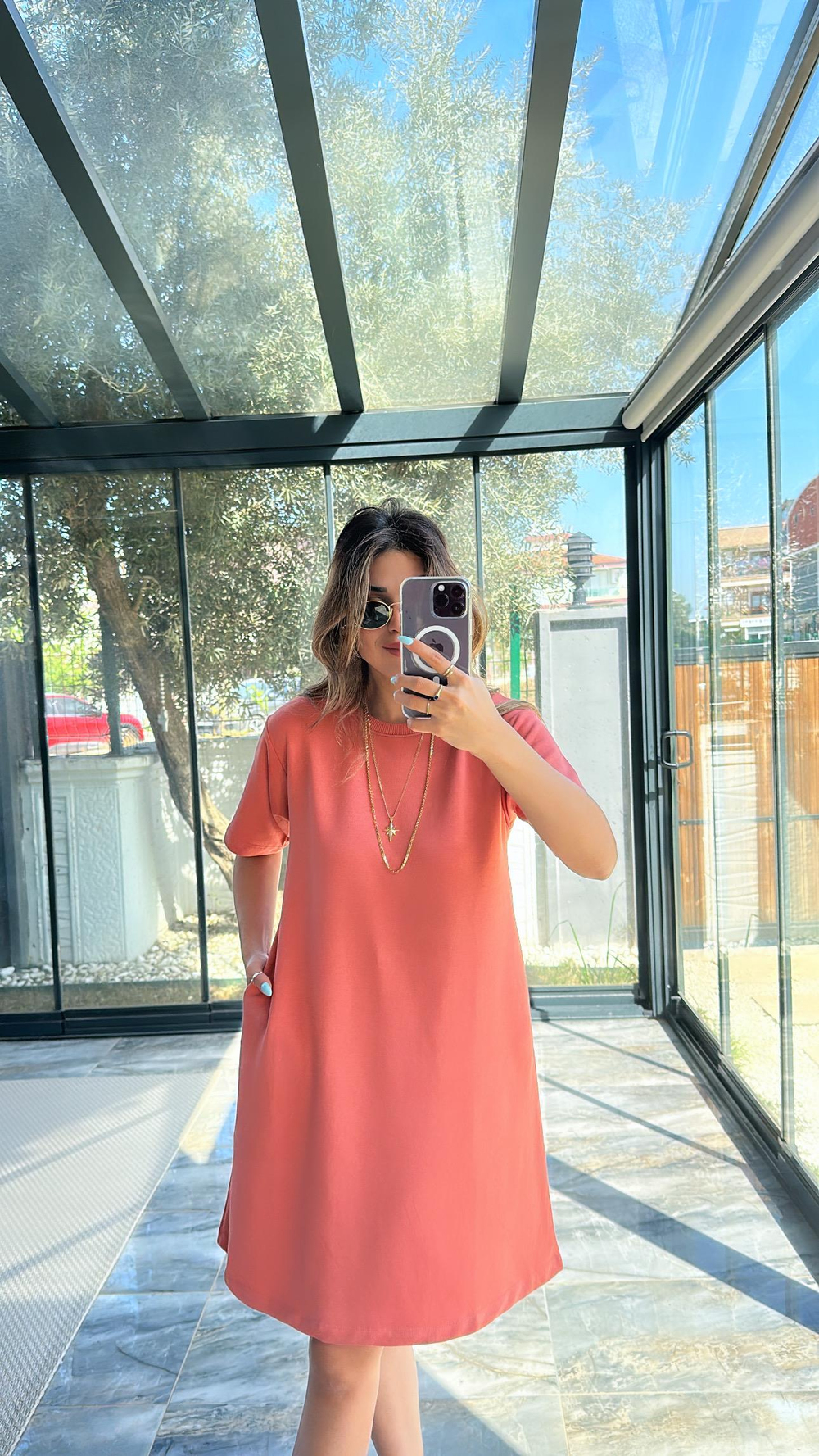 Somon Salaş İki İplik Basic Elbise