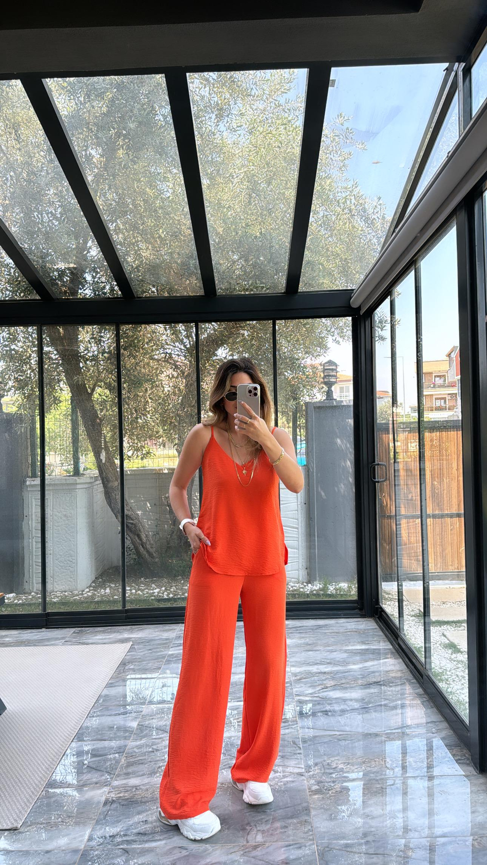 Turuncu Askılı Tiril Takım