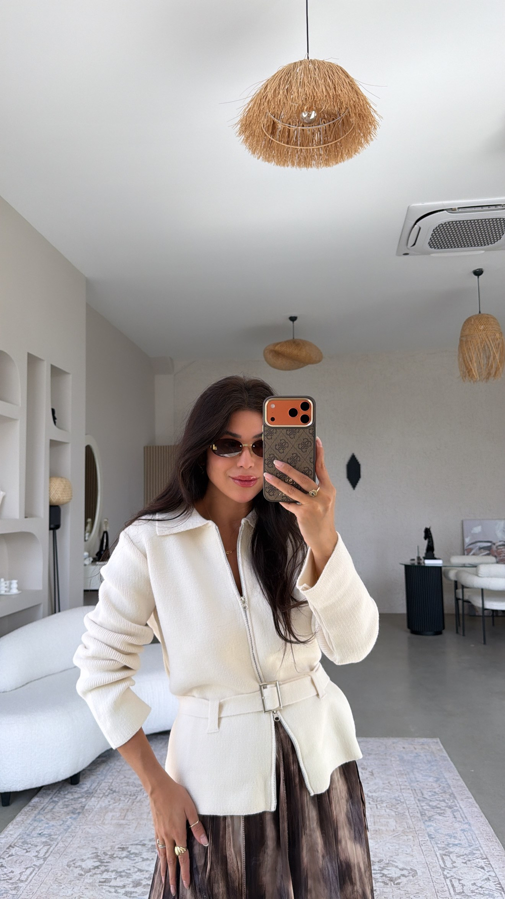Vanilya Tokalı Kemerli Premium Triko Hırka