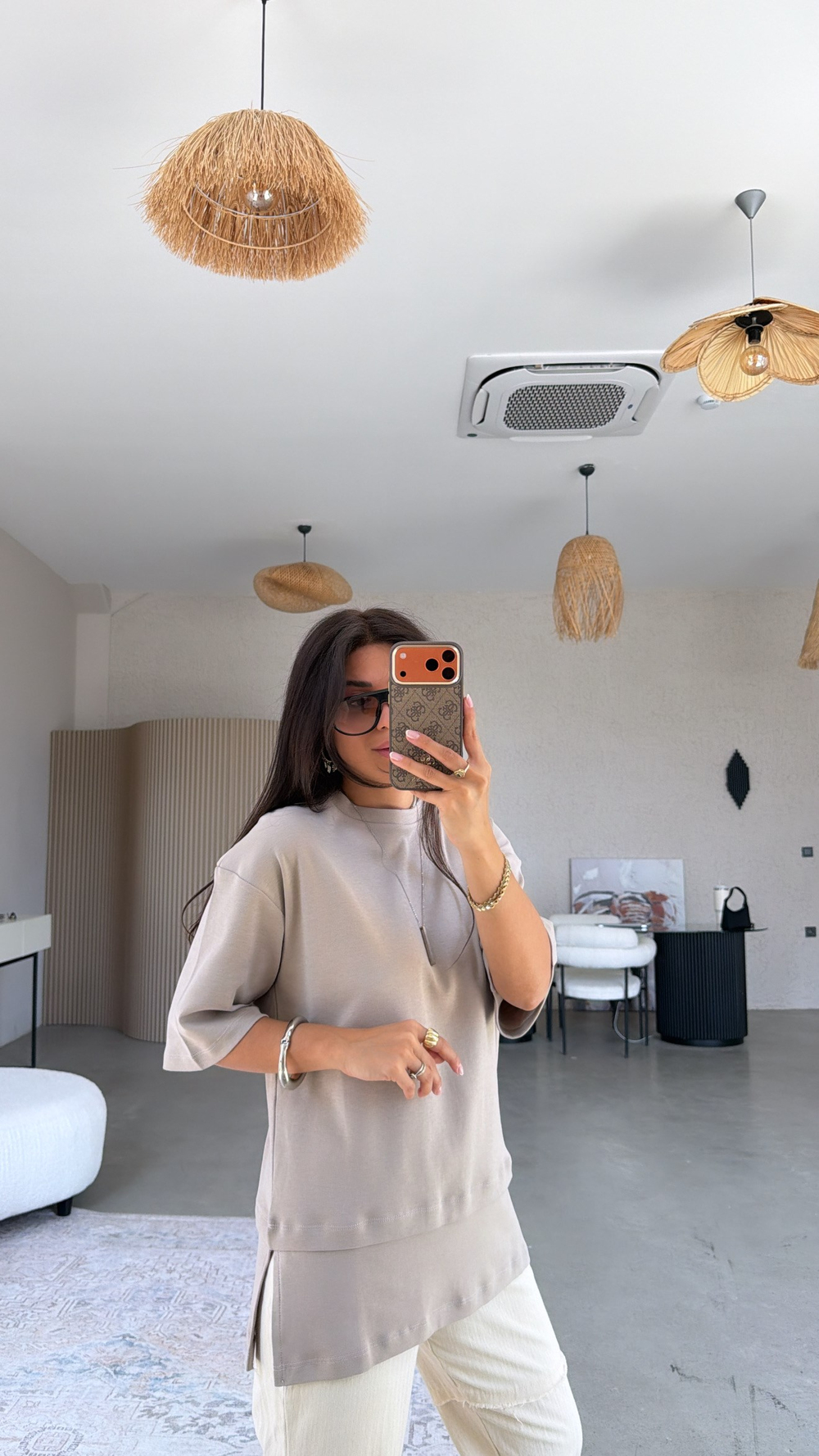Vizon İnterlok Kumaş Altı Parçalı Basic Tshirt