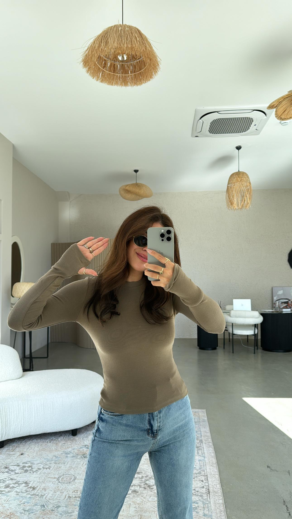 Vizon Parmak Geçme Oys Kumaş Body