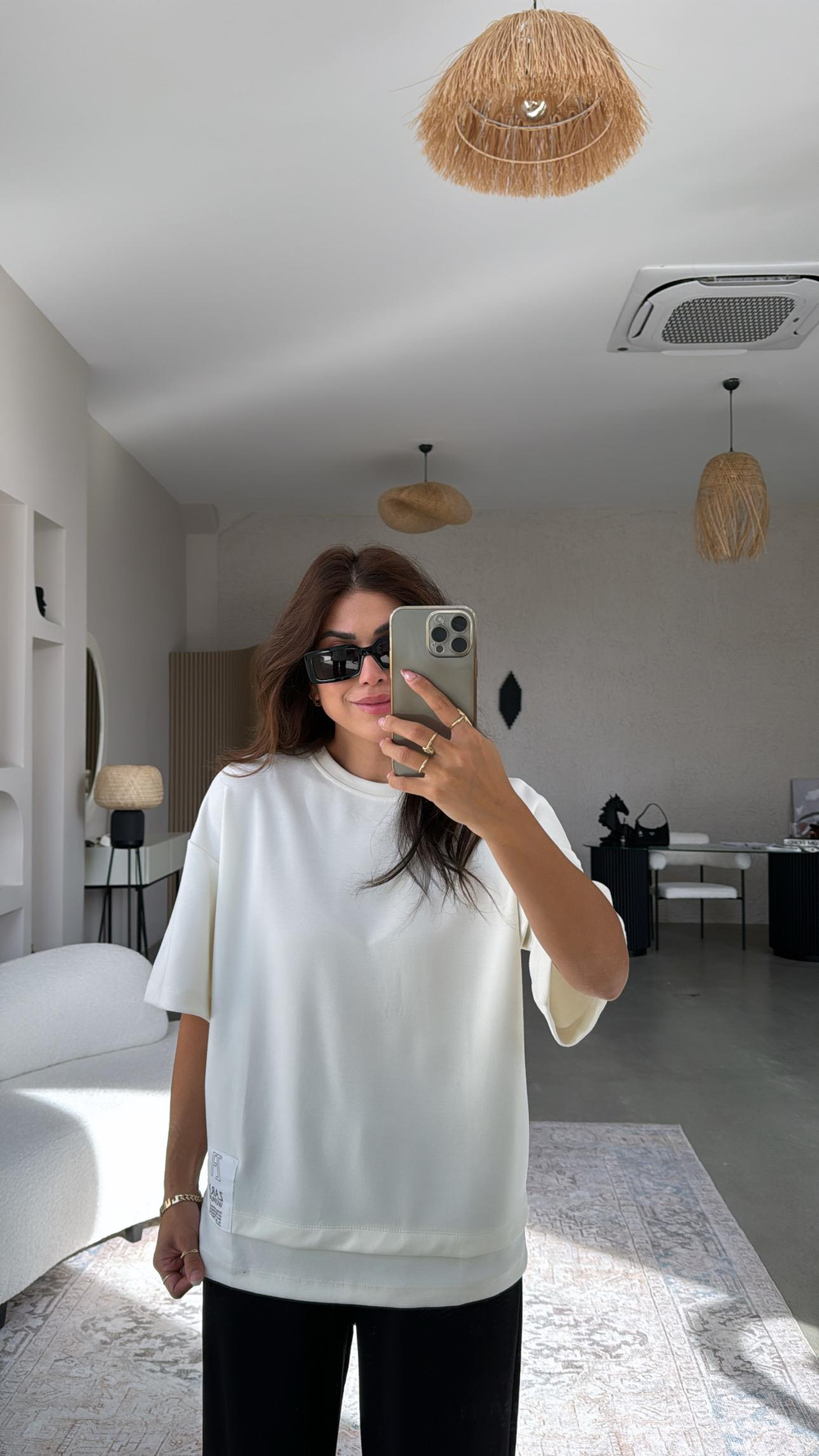 ZR Ekru Kısa Kol Sweatshirt