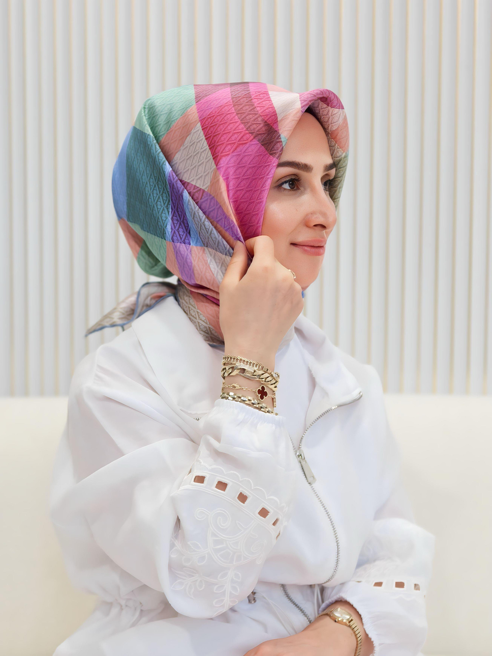 ARMİNE SURA SAF İPEK EŞARP 9429-2    