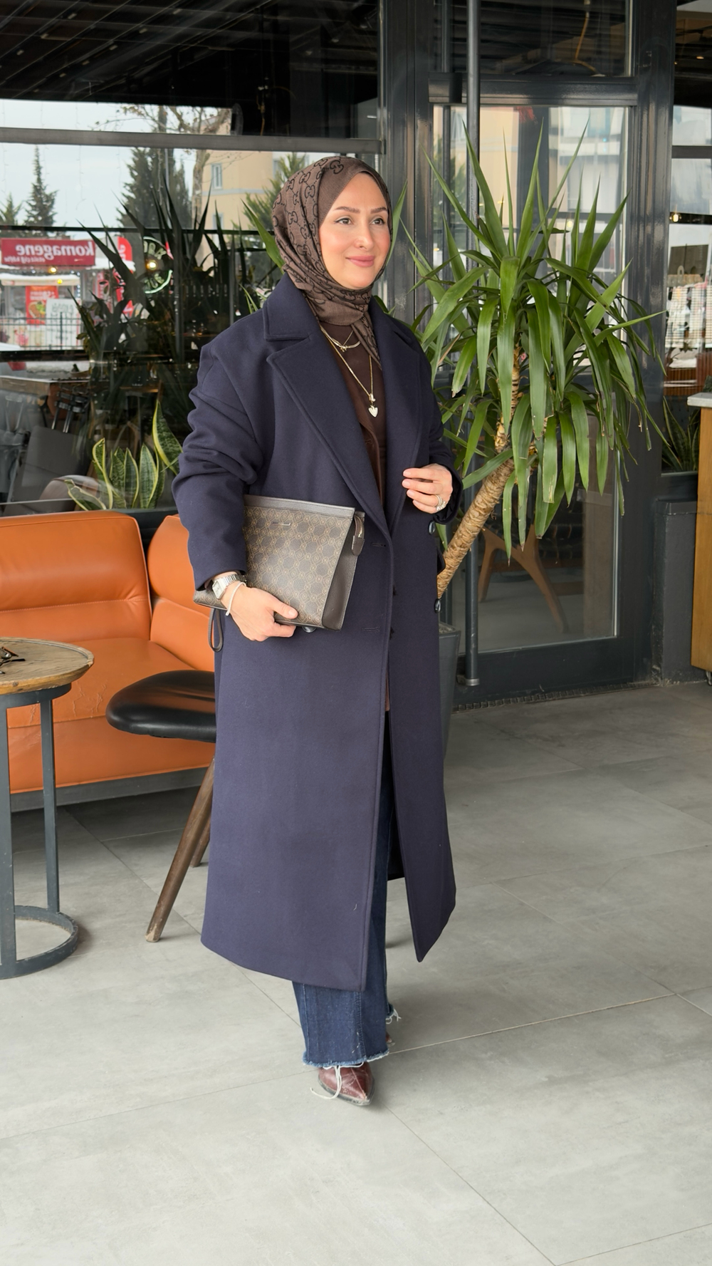 ARMİNE TREND KAŞE KABAN LACİVERT- 25KT747