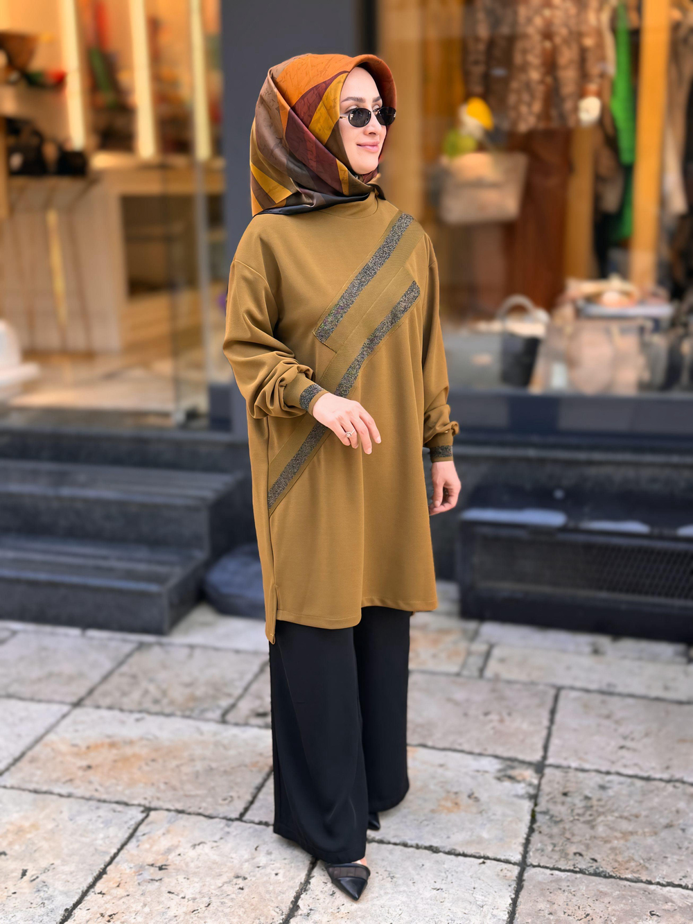 ARMİNE TREND SİM ŞERİTLİ TUNİK 24KT418