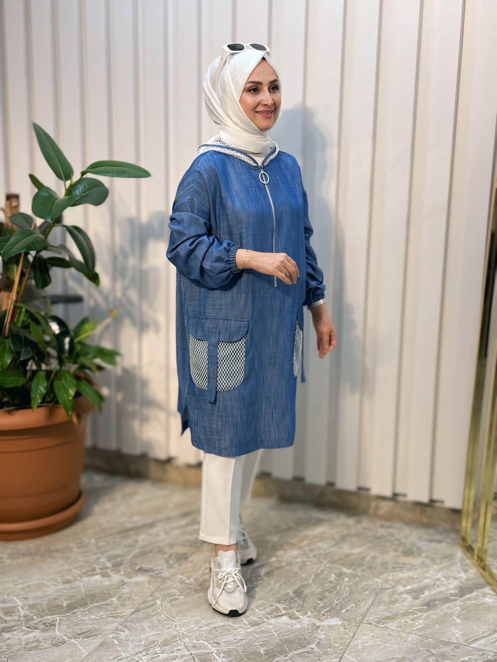 ARMİNE TREND TENCEL FİLE DETAYLI TUNİK- 24YT473