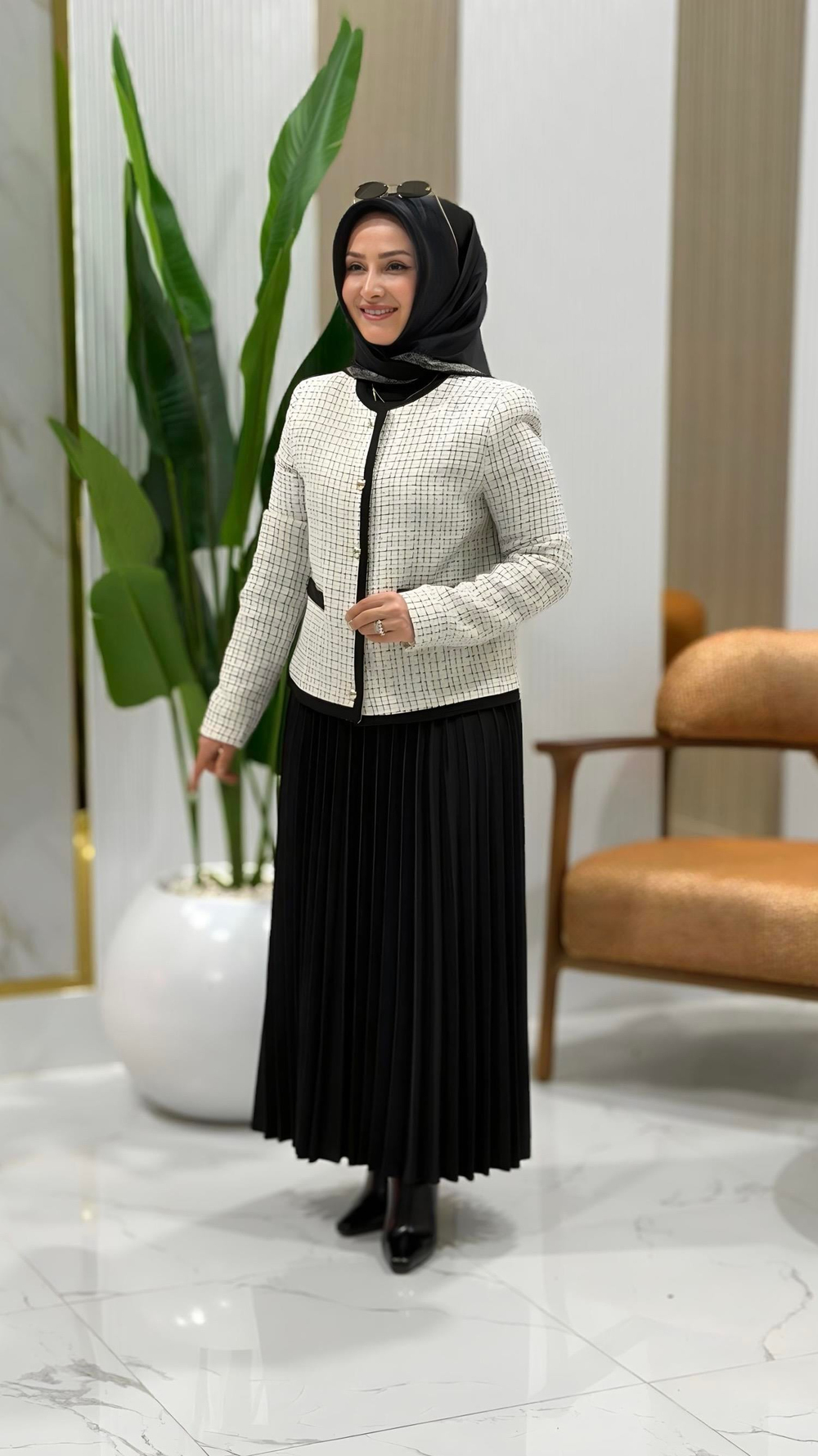 ARMİNE TREND TÜVİT CEKETLİ TAKIM EKRU - 25KT630