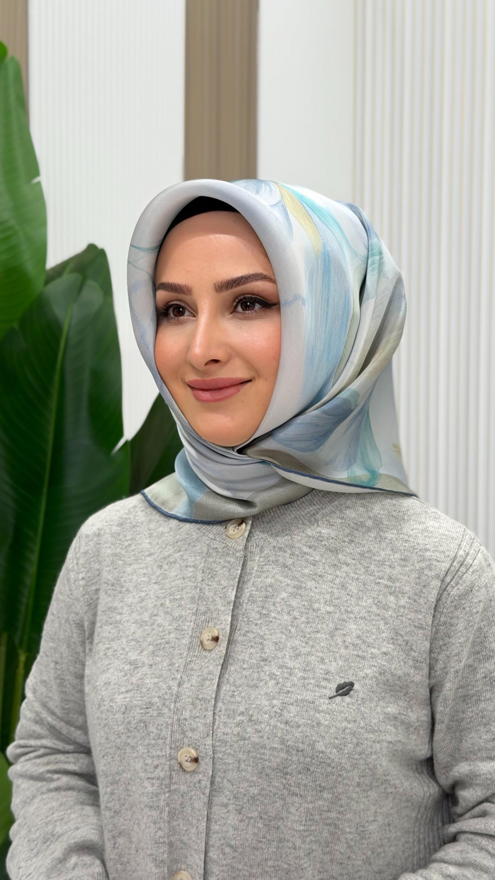 ARMİNE TWILL İPEK EŞARP - 9519-3