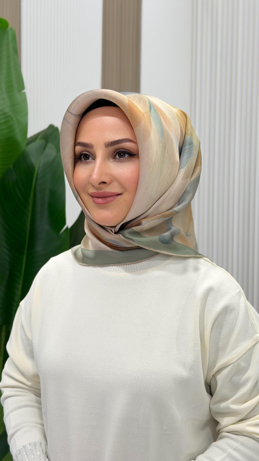 ARMİNE TWILL İPEK EŞARP - 9519-37