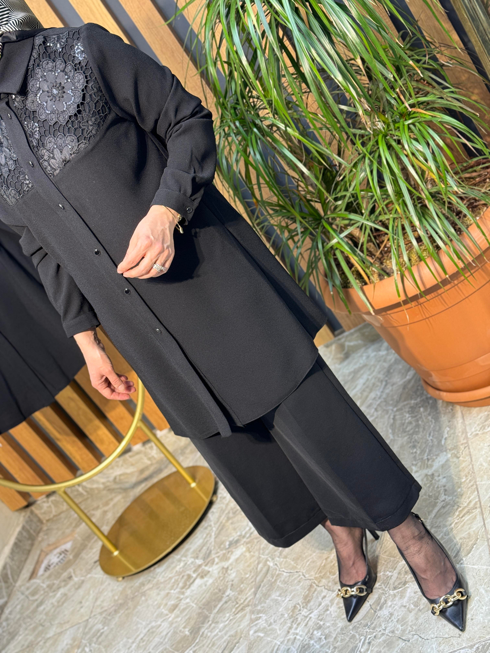 HAYA ÜSTÜ GÜPÜRLÜ TUNİK 1337