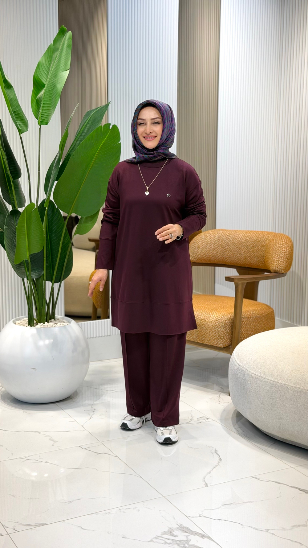 KADO ÇİMALI PANTOLONLU İKİLİ TAKIM 263702 - MÜRDÜM