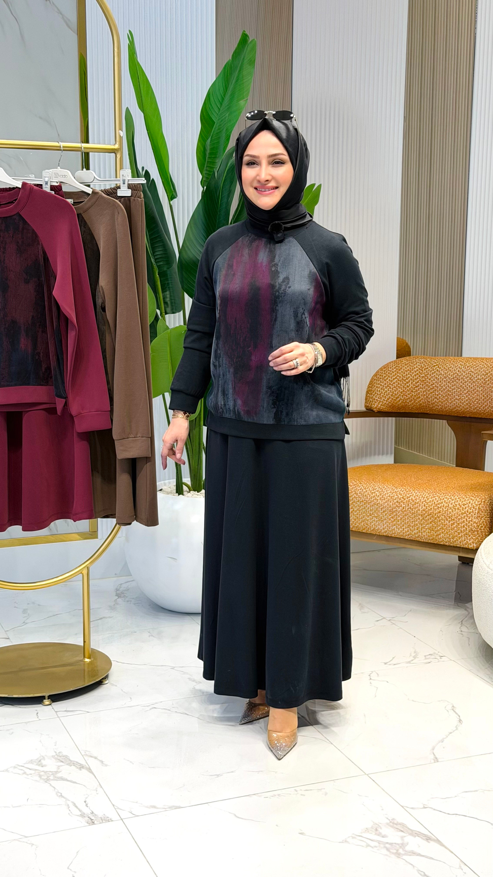 KADO KUPRA DETAYLI ETEKLİ TAKIM SİYAH-262924