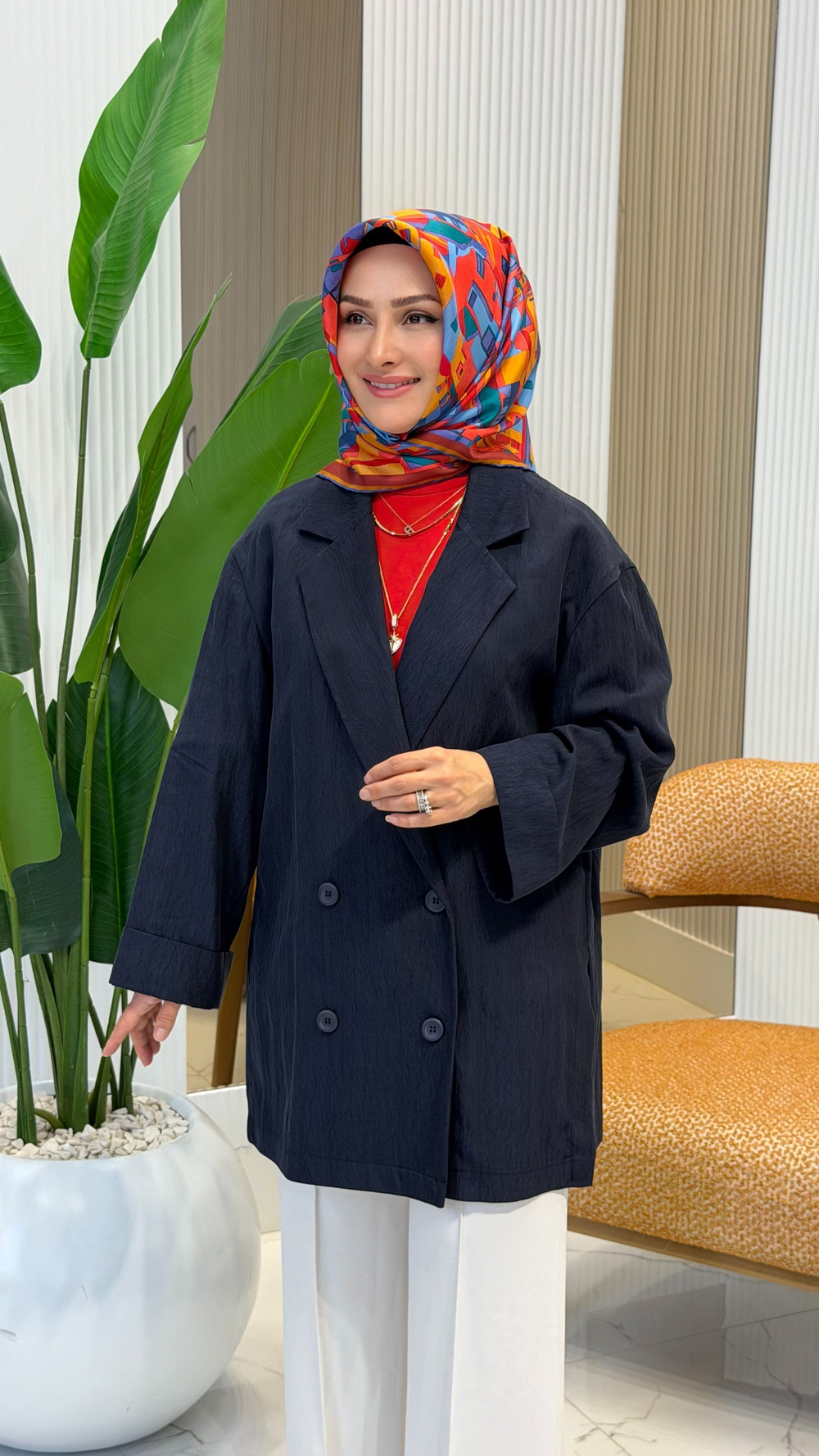 OVERSİZE CEKET LACİVERT 37143