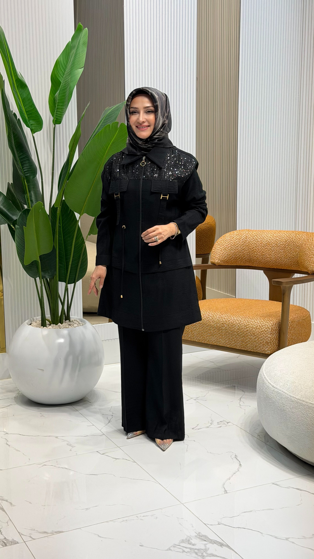 PUL PAYETLİ TAKIM SİYAH 6273