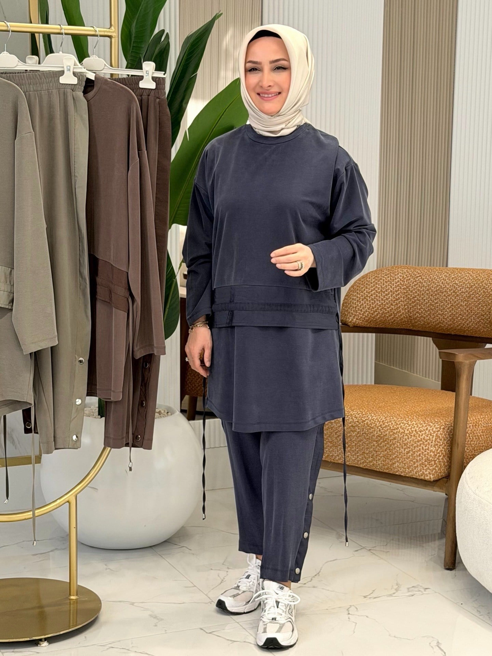 SPOR PANTOLONLU TAKIM LACİVERT -14456
