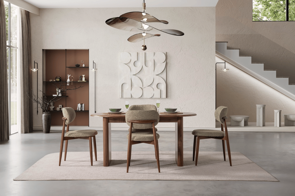 BELEN CEVİZ MASA TAKIMI