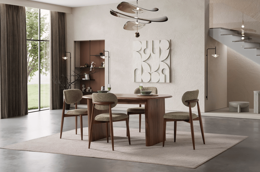 BELEN CEVİZ MASA TAKIMI